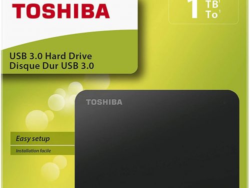 Hard disk esterno portatile Toshiba 1Tb, ottimo per trasporto dati